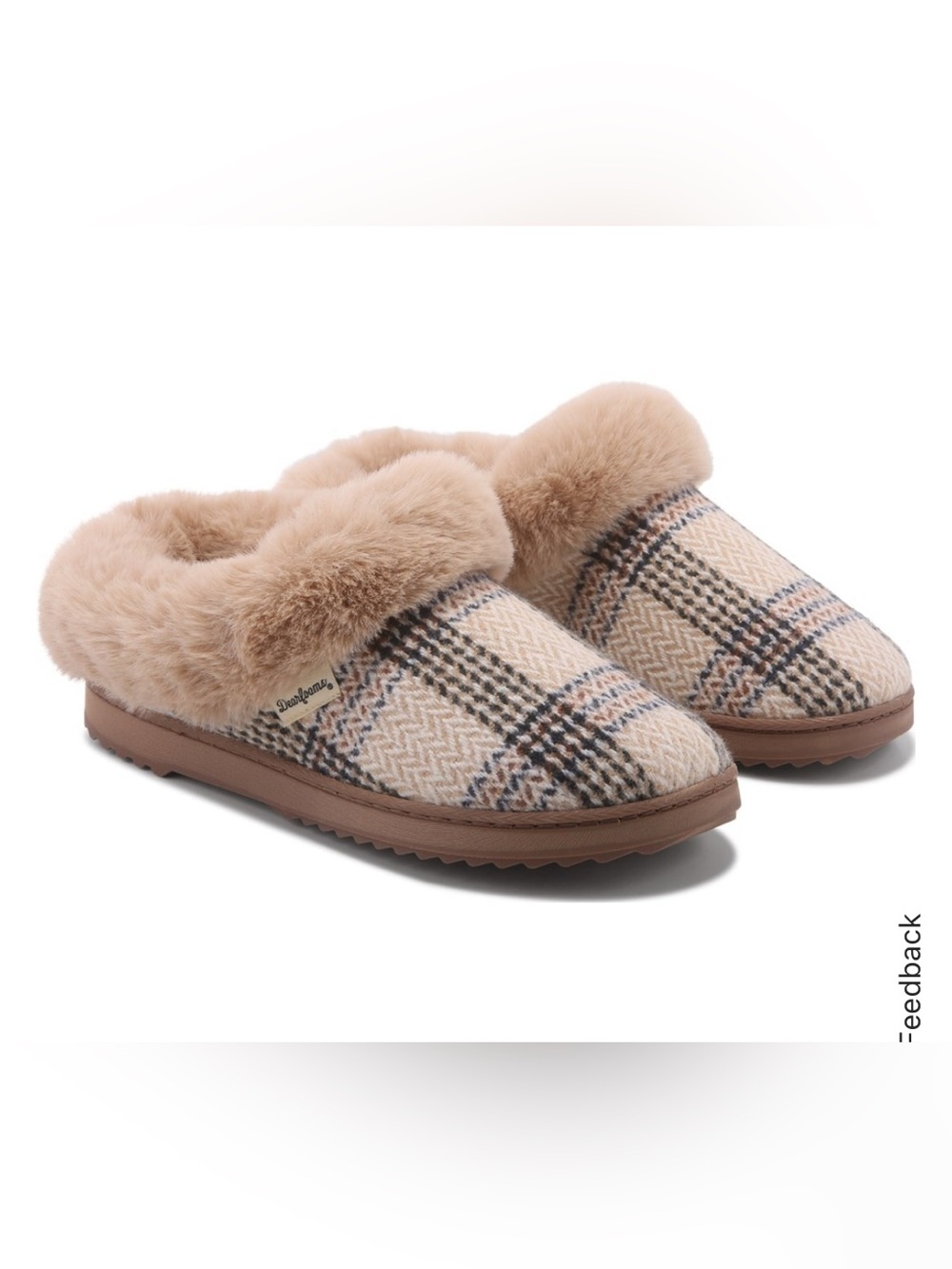 NIB Women's Memory Foam Slippers, Size 9-10, Warm, Comfy, Dearfoams